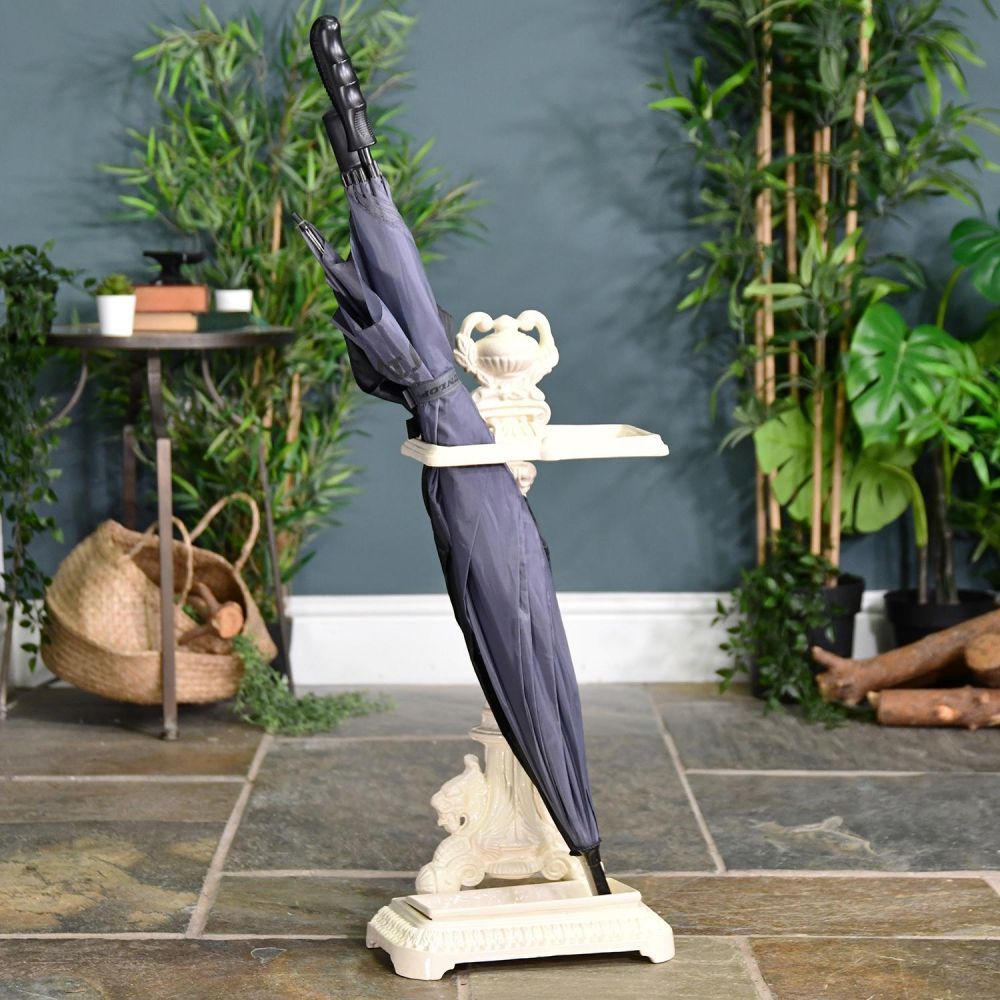 "Art Nouveau" Cream Walking Stick & Umbrella Stand