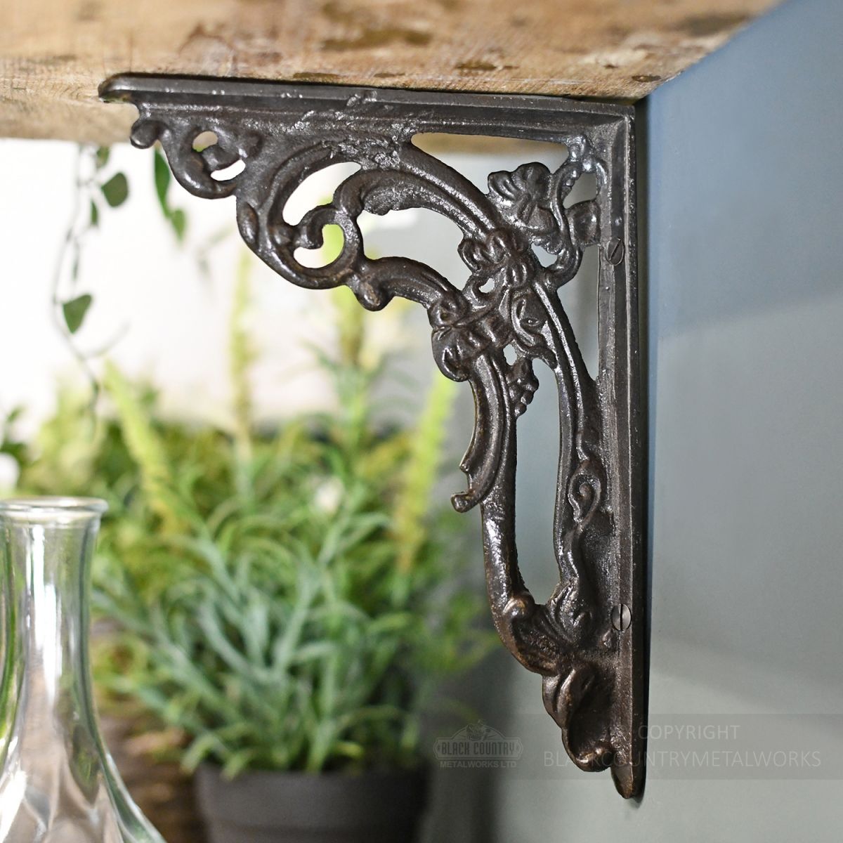 Ornate Cast Iron Shelf Bracket in Situ