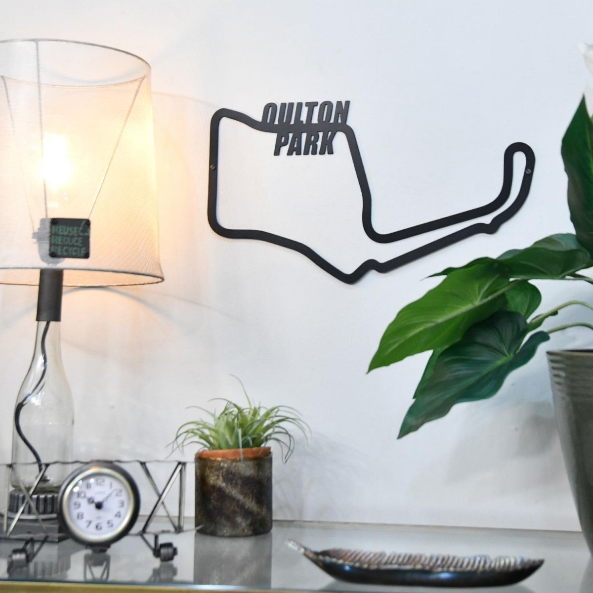 Oulton Park Motor Circuit on Wall and in Situ