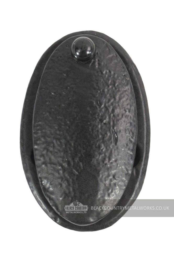 Oval Black Iron Covered Escutcheon