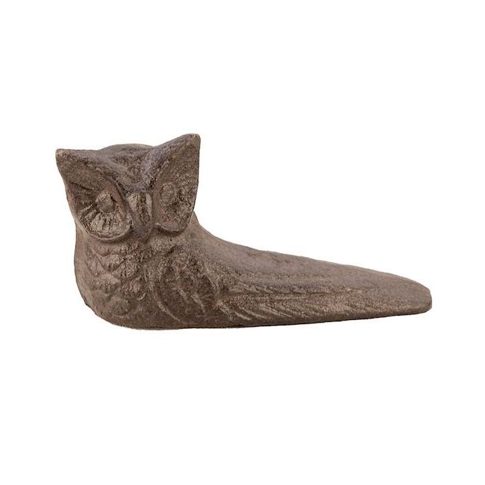 Owl Door Wedge in a Brown Finish