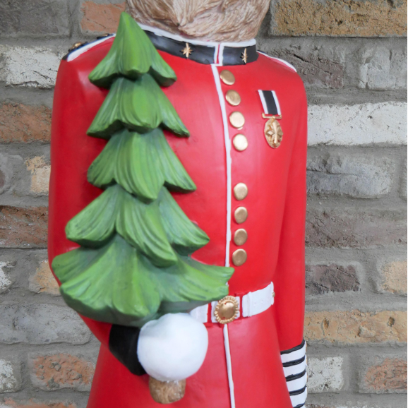 Close-up of the Christmas tree the Bear Guard is Holding