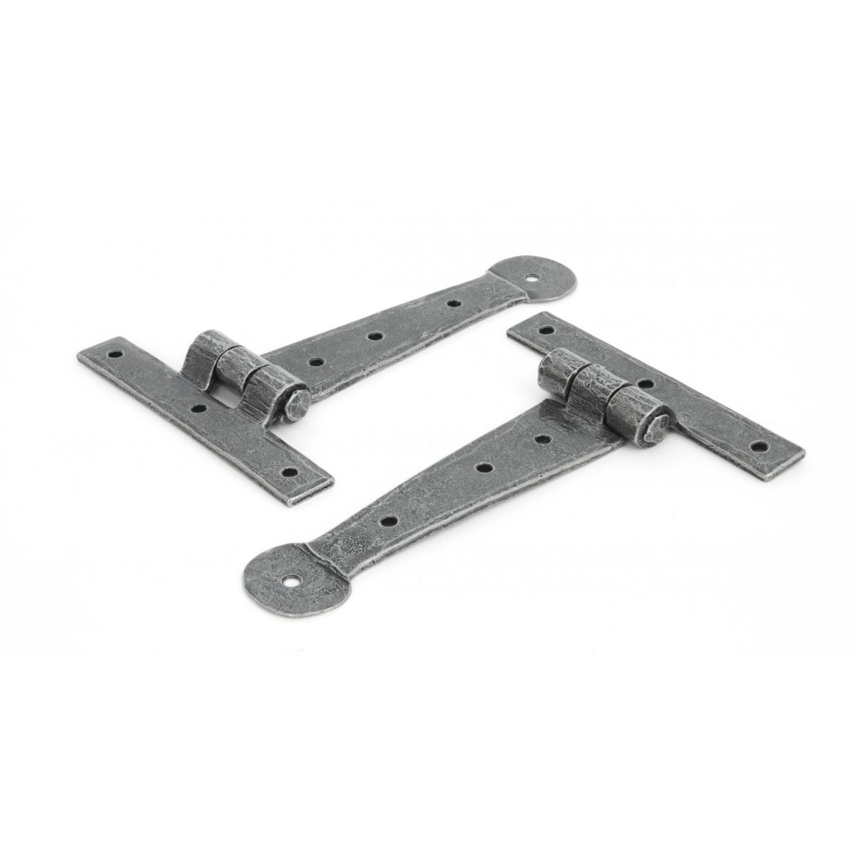 Pair of 6 Inch Pewter Tee Hinges