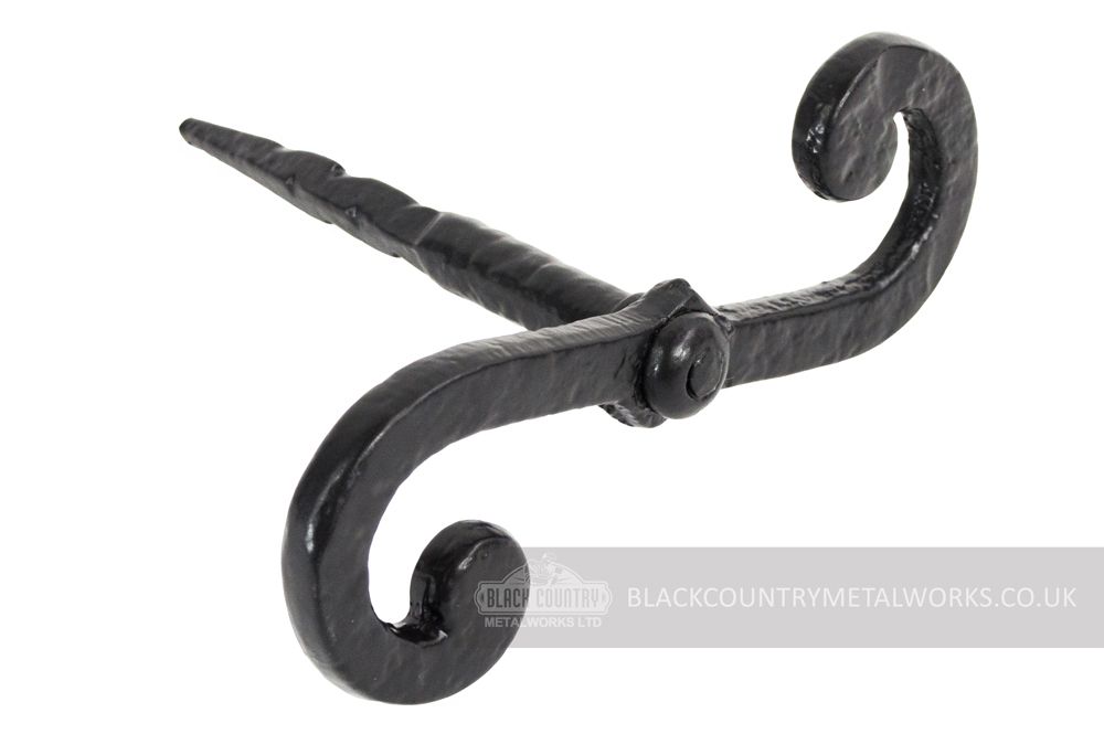 Pair of Black Iron Shutter Fasteners