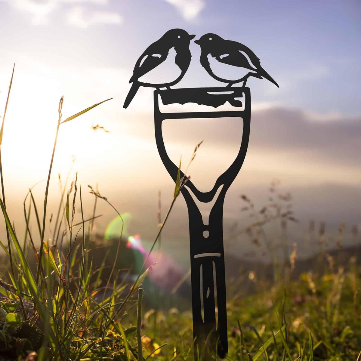 Pair of Robins Sheet Steel Silhouette in Black Finish