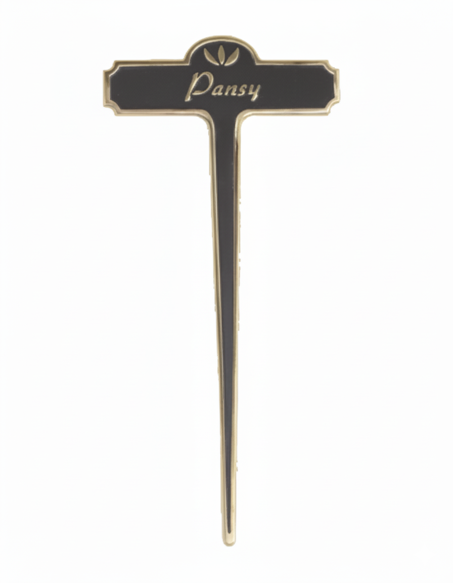 Pansy Brass Garden Plant Marker
