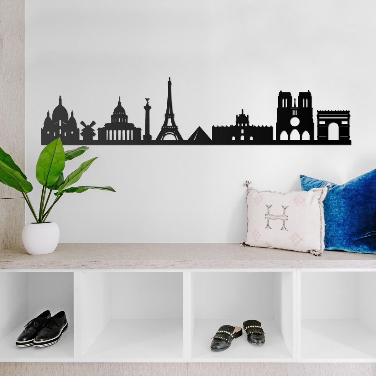 Paris Skyline Wall Art in Situ 