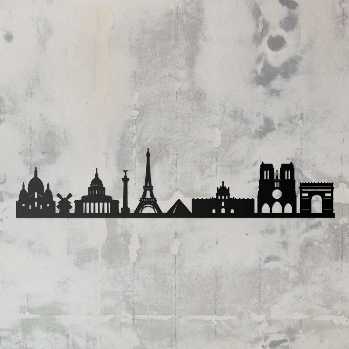 Paris Skyline Wall Art Steel