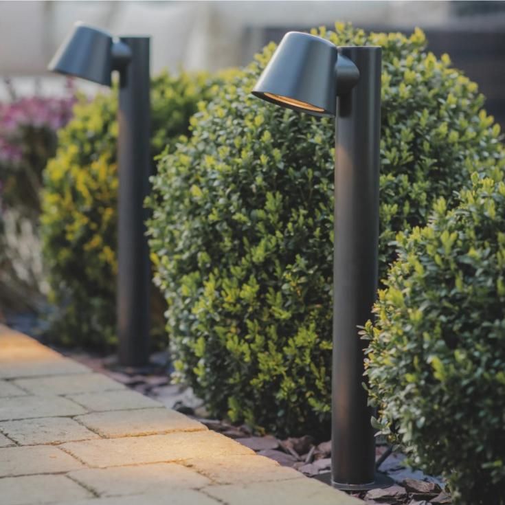 Modern Black Outdoor Pillar Path Light