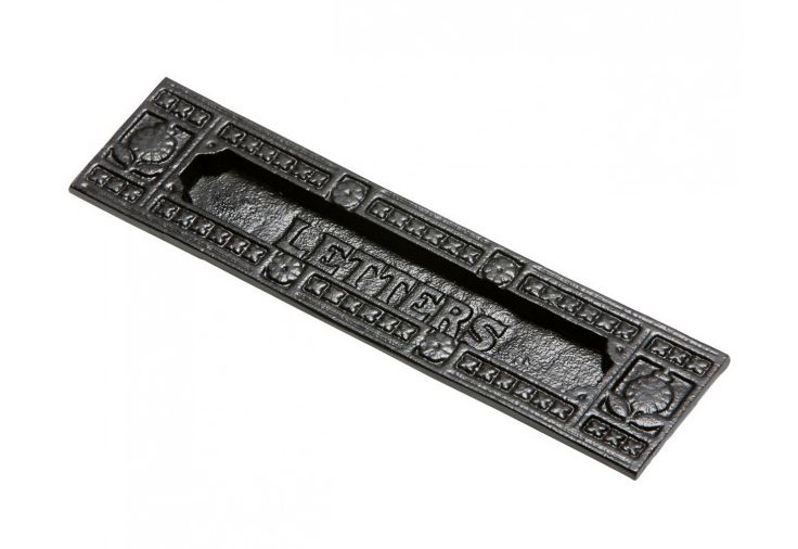 Patterened Black Iron Letter Plate Patterened Black Iron Letter Plate