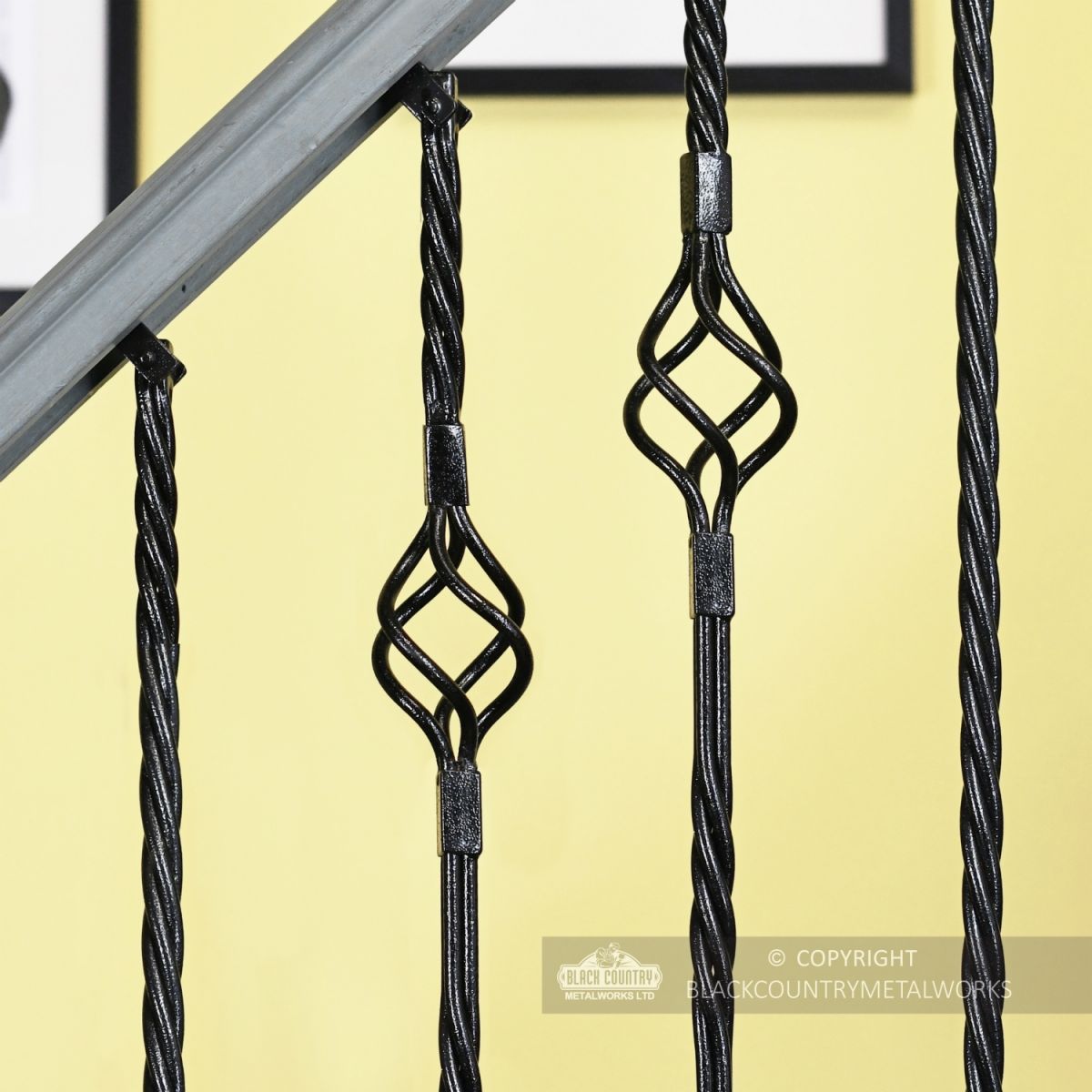 Set of 4 "Grosvenor" Rope Twist Stair Spindles - Pattern 3 Close Up