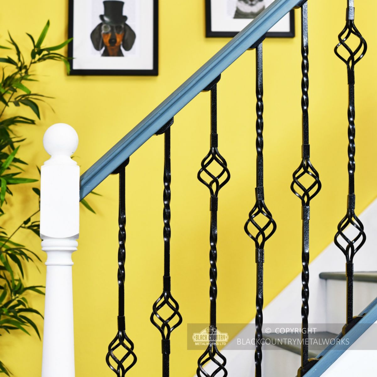 "Cavendish" Set of 3 Alternating Stair Spindles - Pattern 7