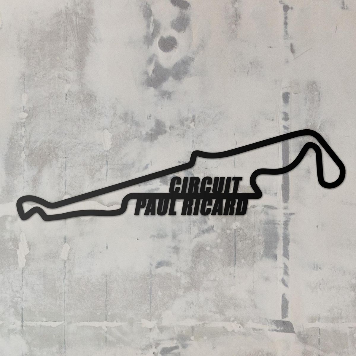 Paul Ricard Circuit Wall Art on a Rustic Grey Wall