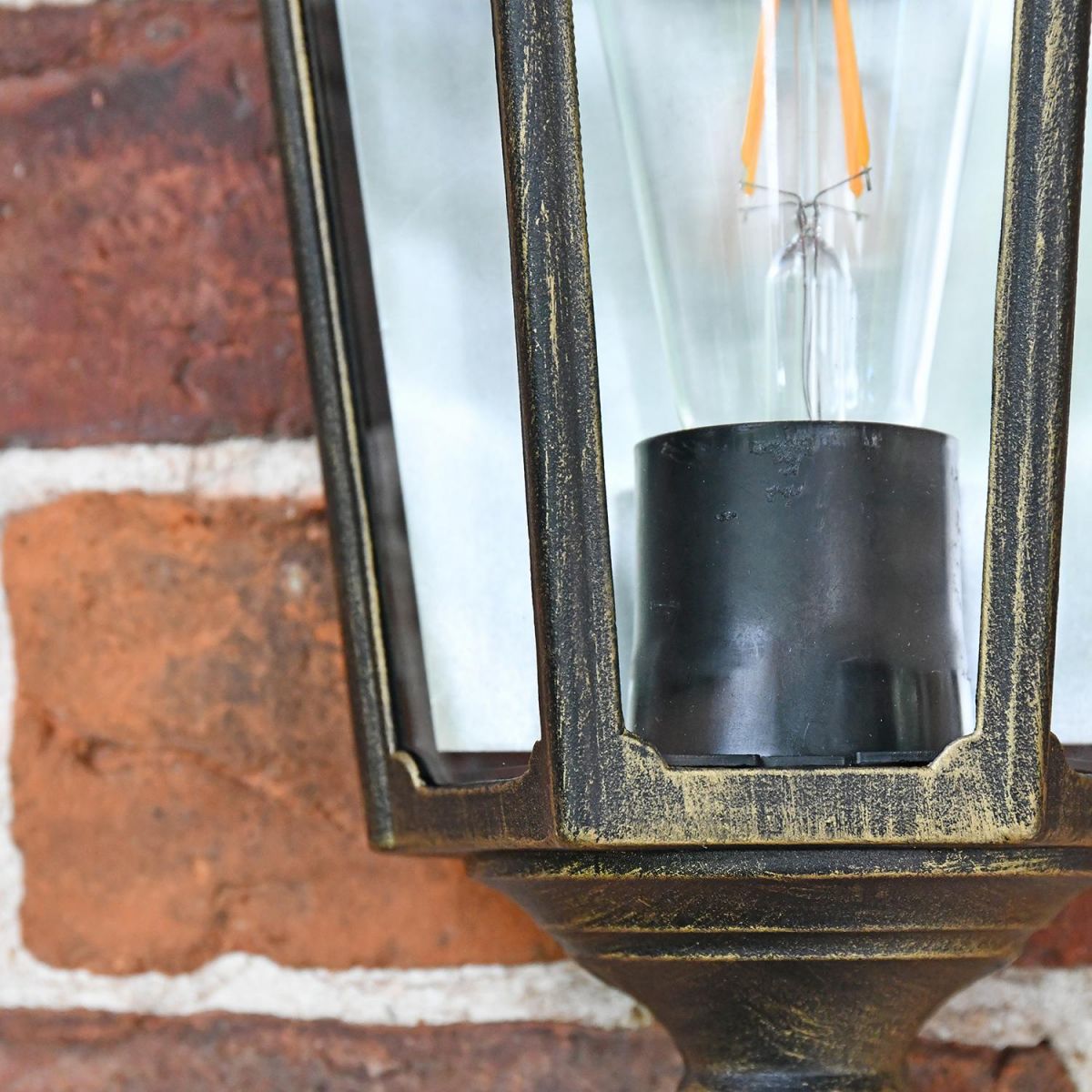 View of the Traditional Design on the Front of the Wall Light