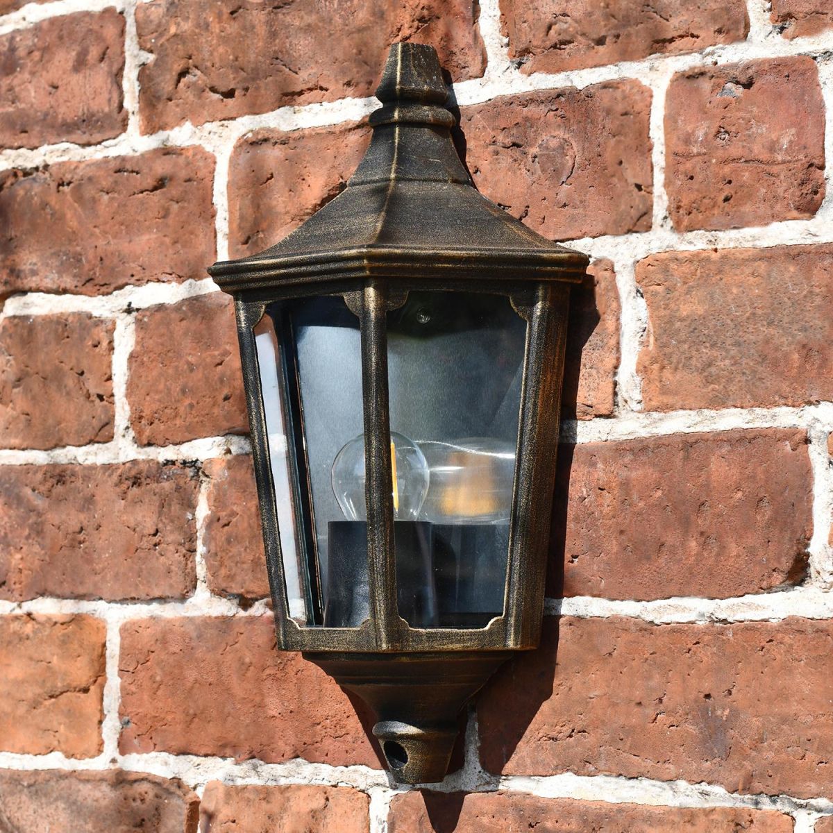 "Penley" Flush Wall Light in Situ on a Brick Wall