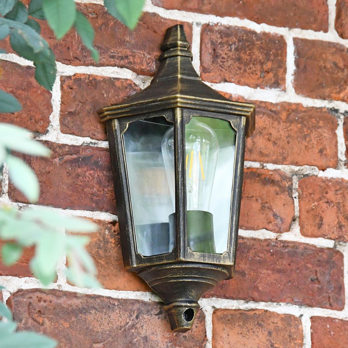 "Penley" Flush Wall Light Finished in a Brushed Gold Finish