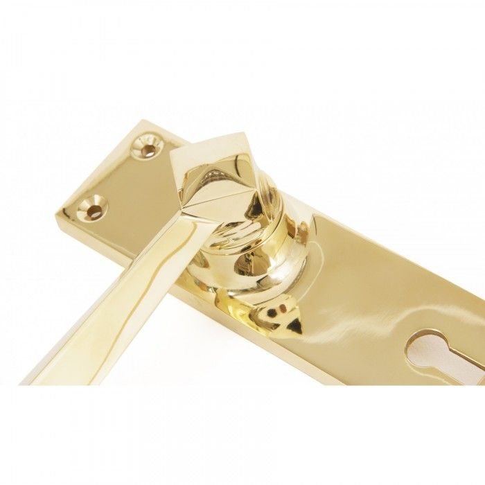 Close-up of the "Peregrine" Straight Lever Lock Set