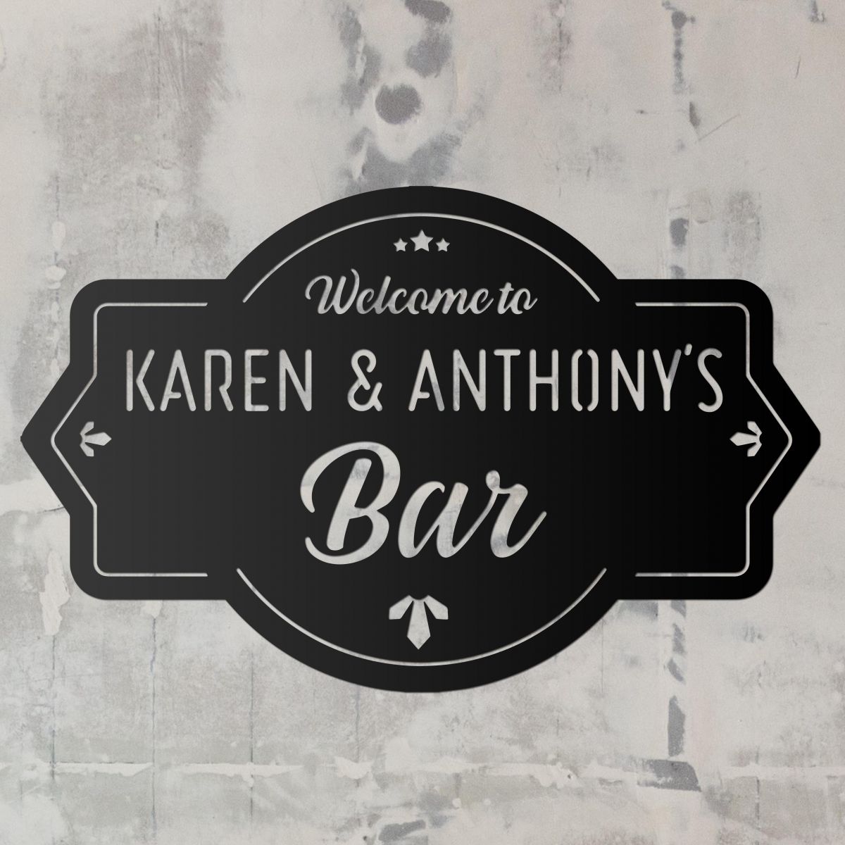 Welcome to the Bar Personalised Wall Art 