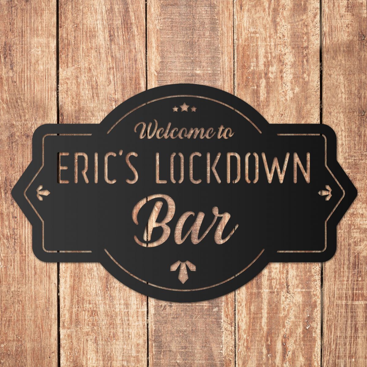 Welcome to the Bar Personalised Wall Art 