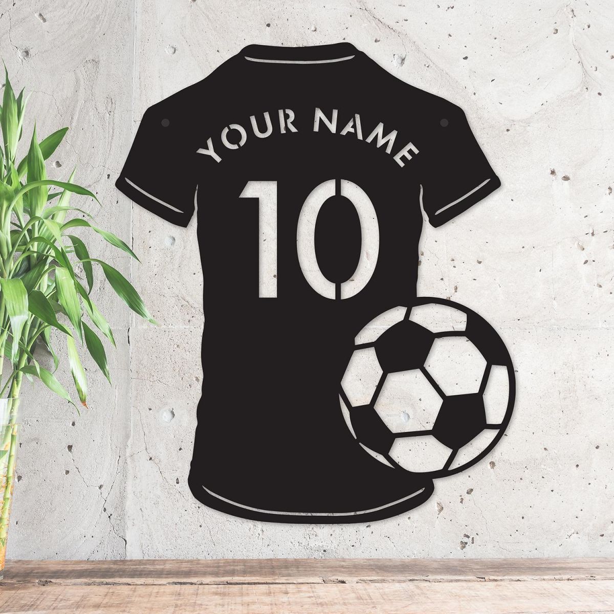Personalised Football Shirt & Football Wall Art