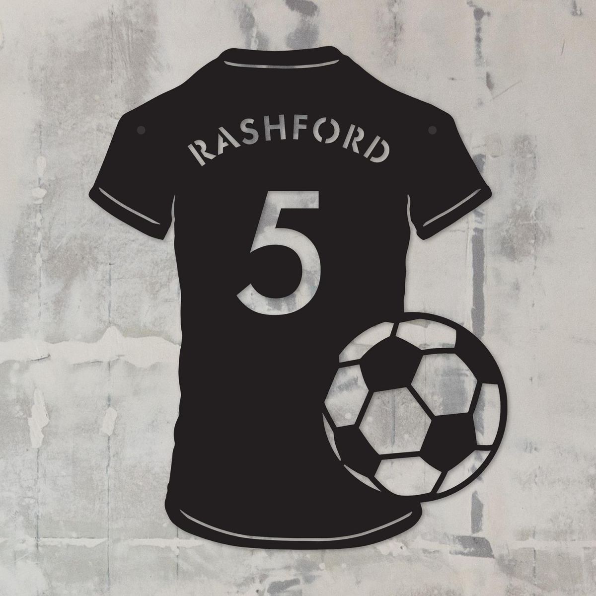 Example of Personalised Football Shirt & Football Wall Art