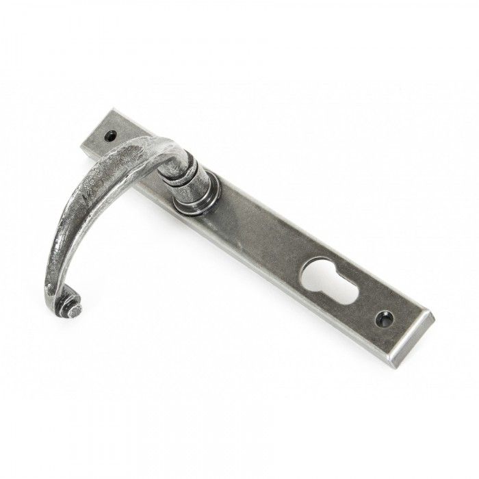 Pewter Slim Sprung Espagnolette Lock Set