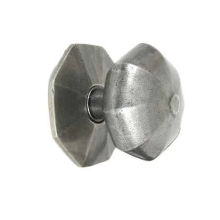 Pewter Beaufort Octagonal Centre Door Knob Size