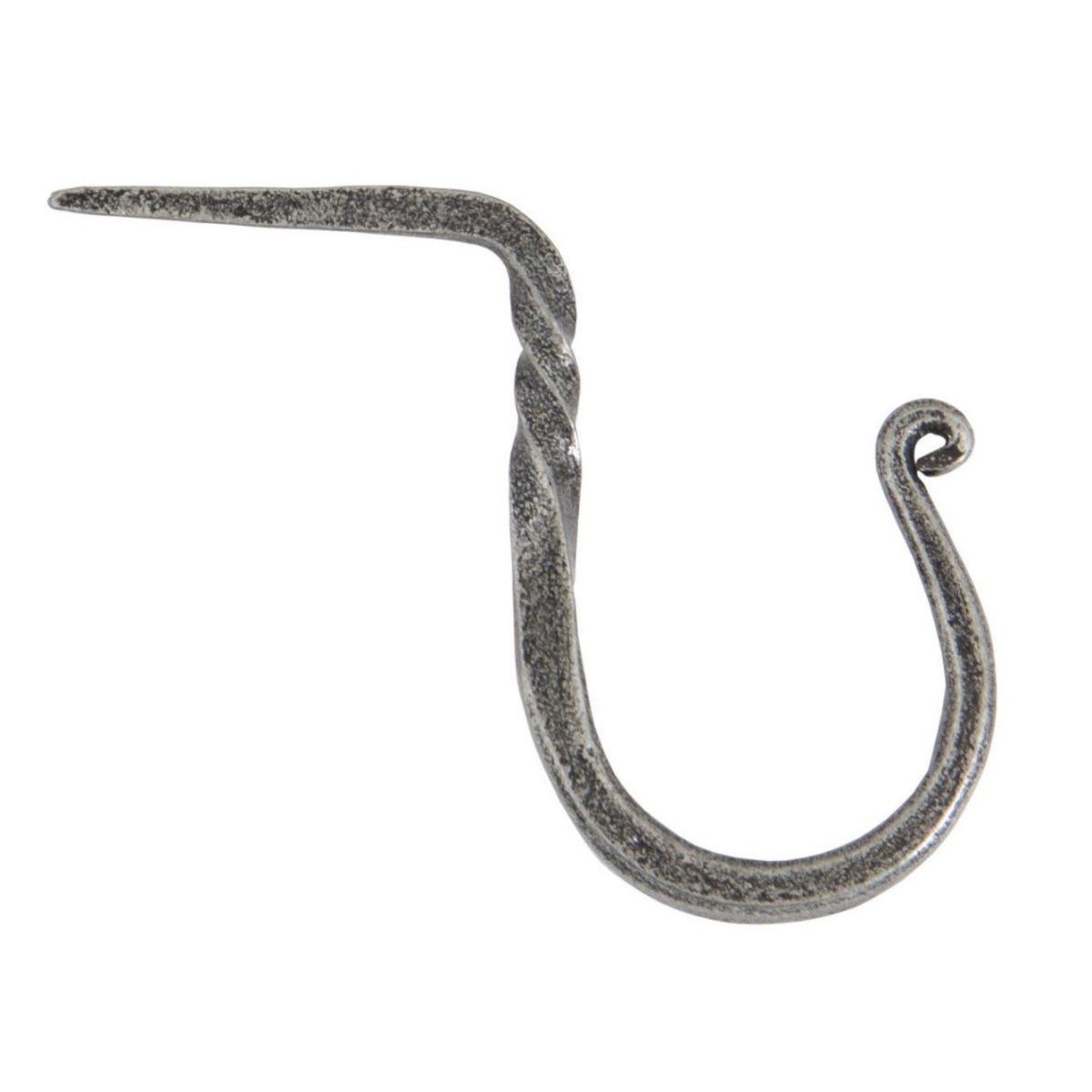 Blacksmith Style Cup Hook Finished in a Pewter Finish