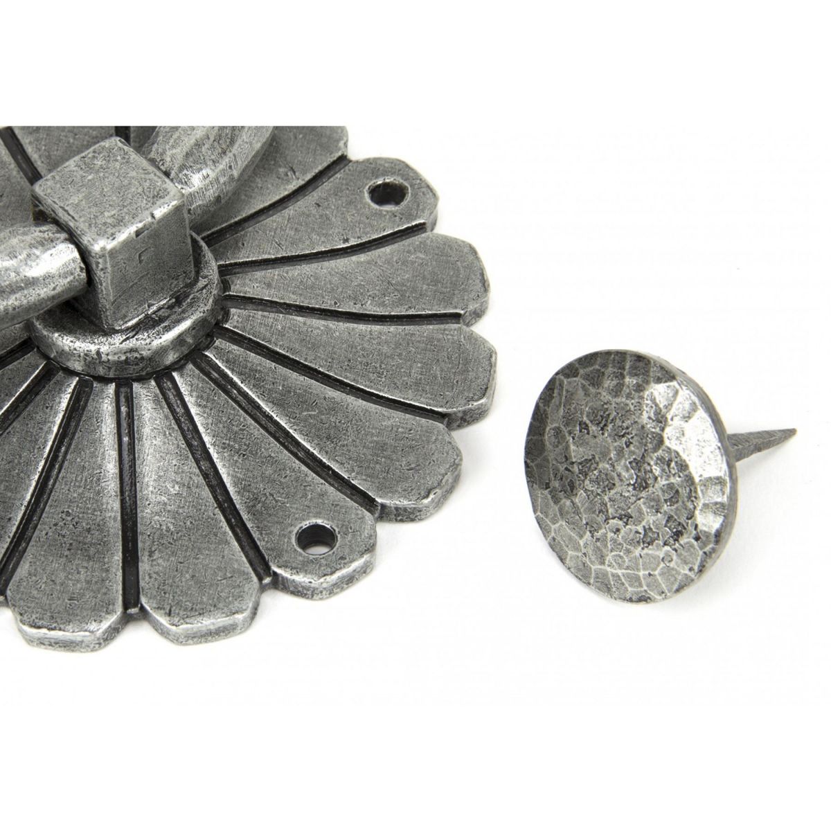 Floral Back plate Design Door Knocker with Door Stud