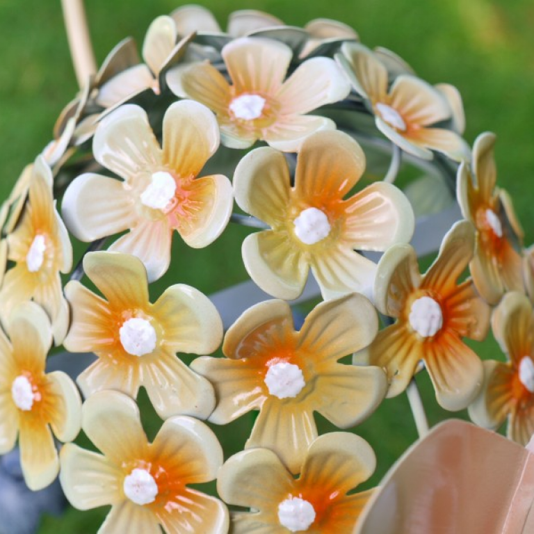 Close-up of the Floral Design on Pig Ornament