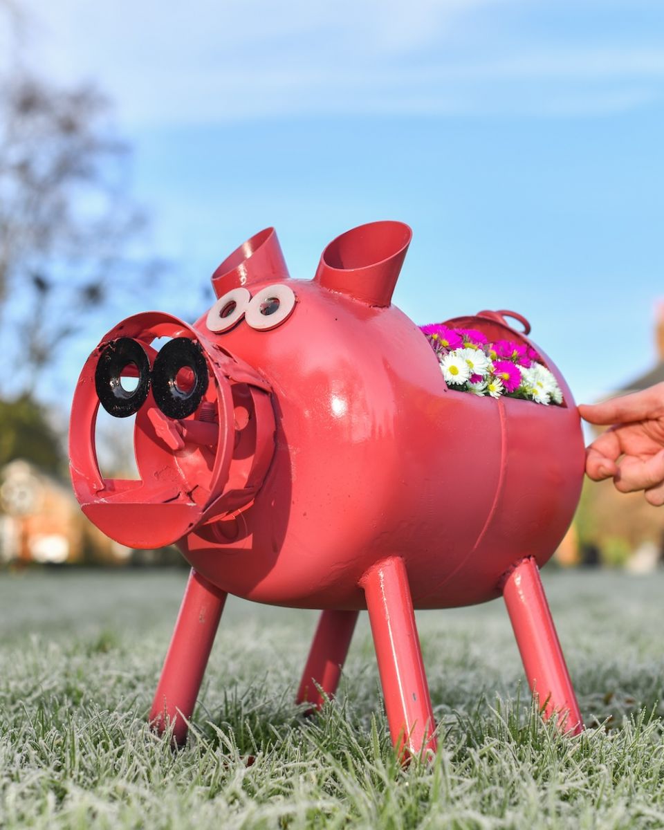 Recycled Metal Planter