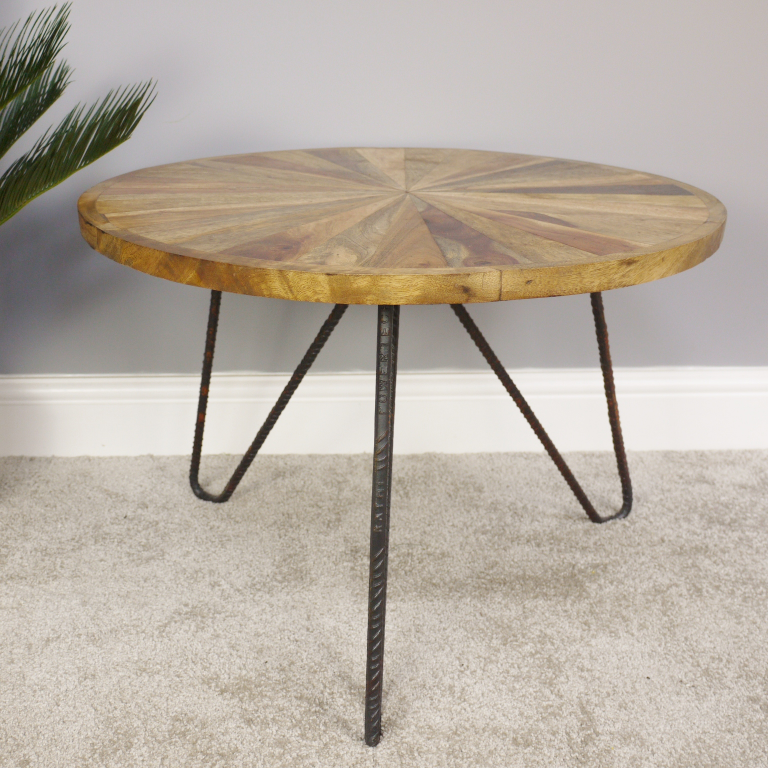 Iron Pin Legged Coffee Table in Use in the Home
