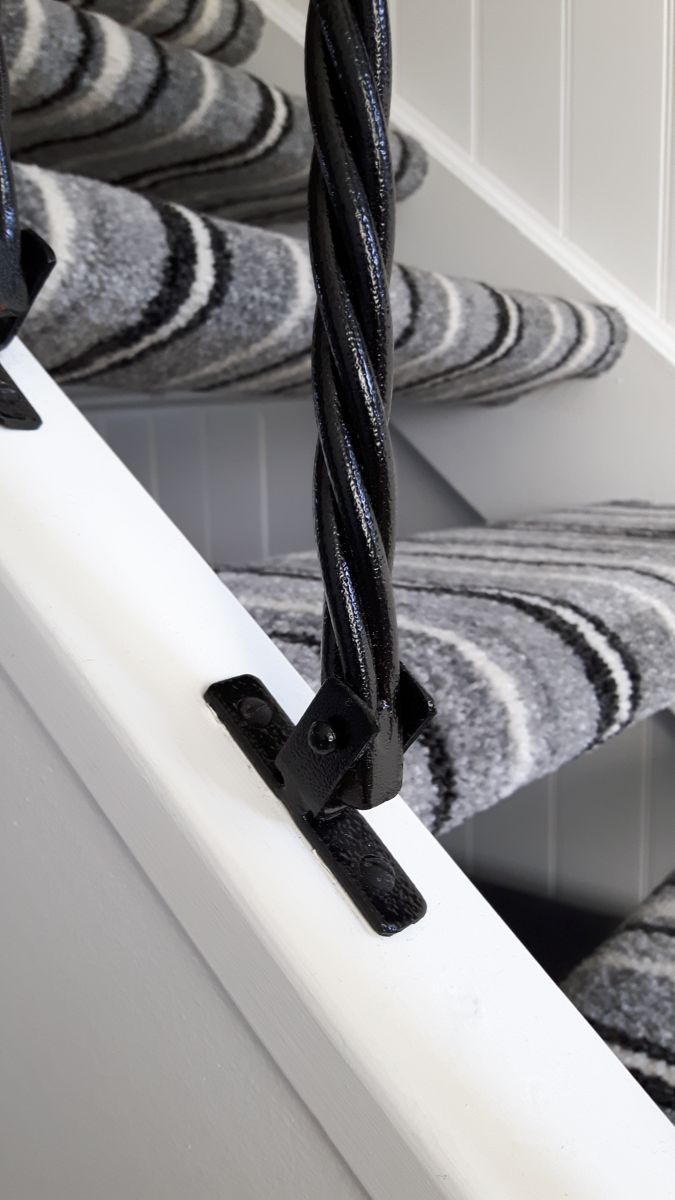 Plain Twist Stair Spindles In Situ In Contempory Home