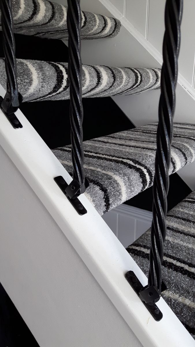 Plain Twist Stair Spindles In Situ In Contempory Home