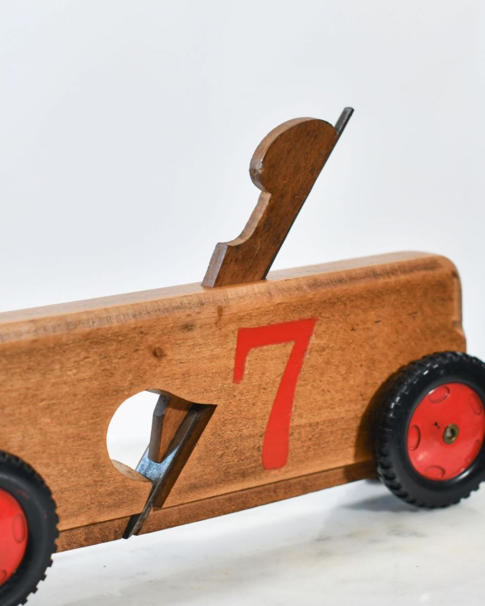 Close up of the hand painted number decal