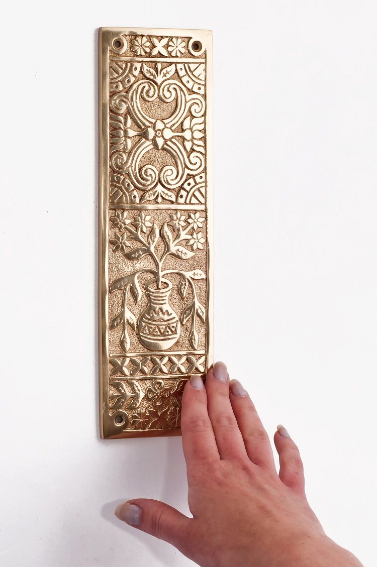 “Babylonia” Solid brass fingerplate