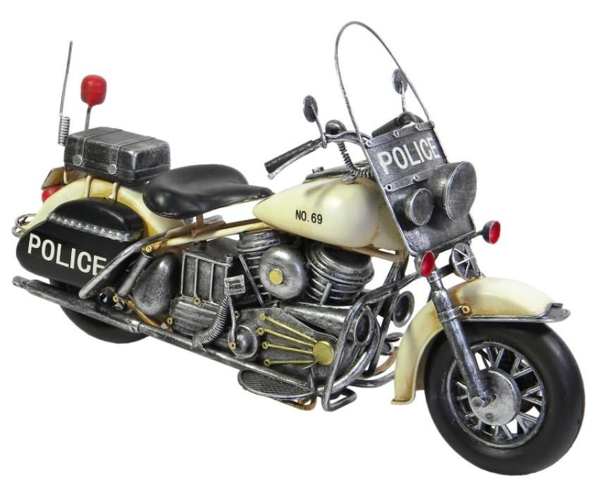 Vintage Police Motorcycle Replica Ornament