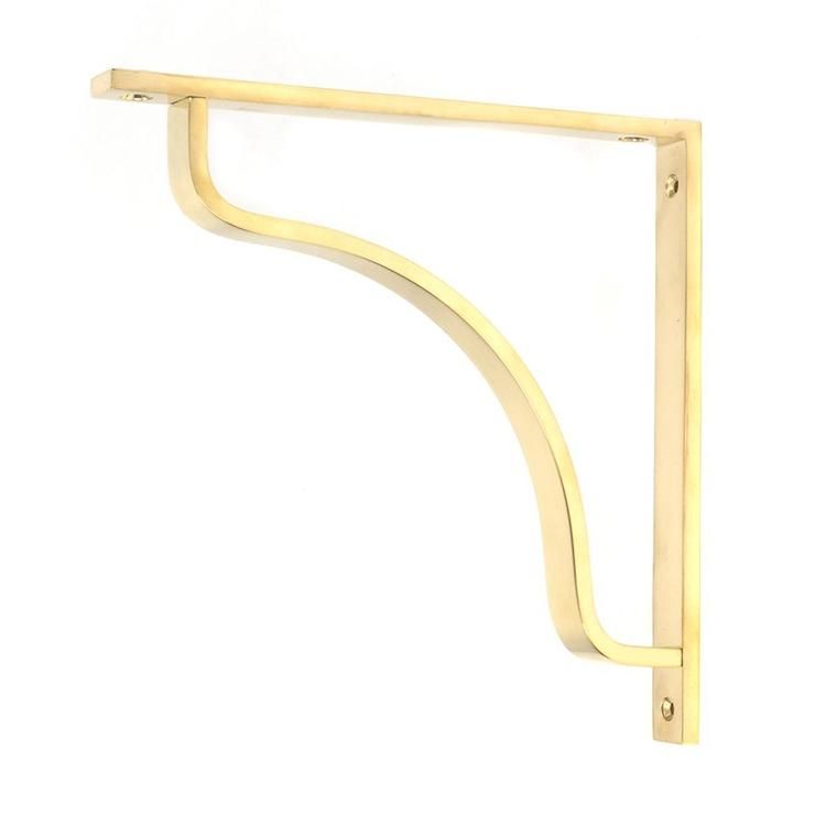 Polished Brass "Arch-Way" Modern Shelf Bracket - 200mm x 200mm Polished Brass "Arch-Way" Modern Shelf Bracket - 200mm x 200mm