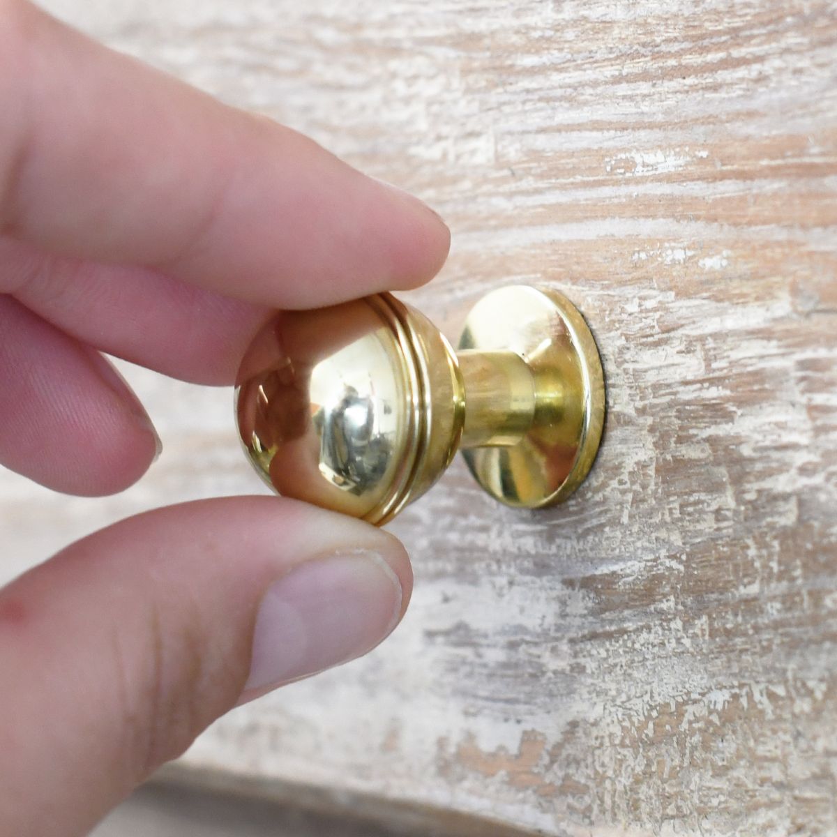 Polished Brass Ball Cabinet Knob