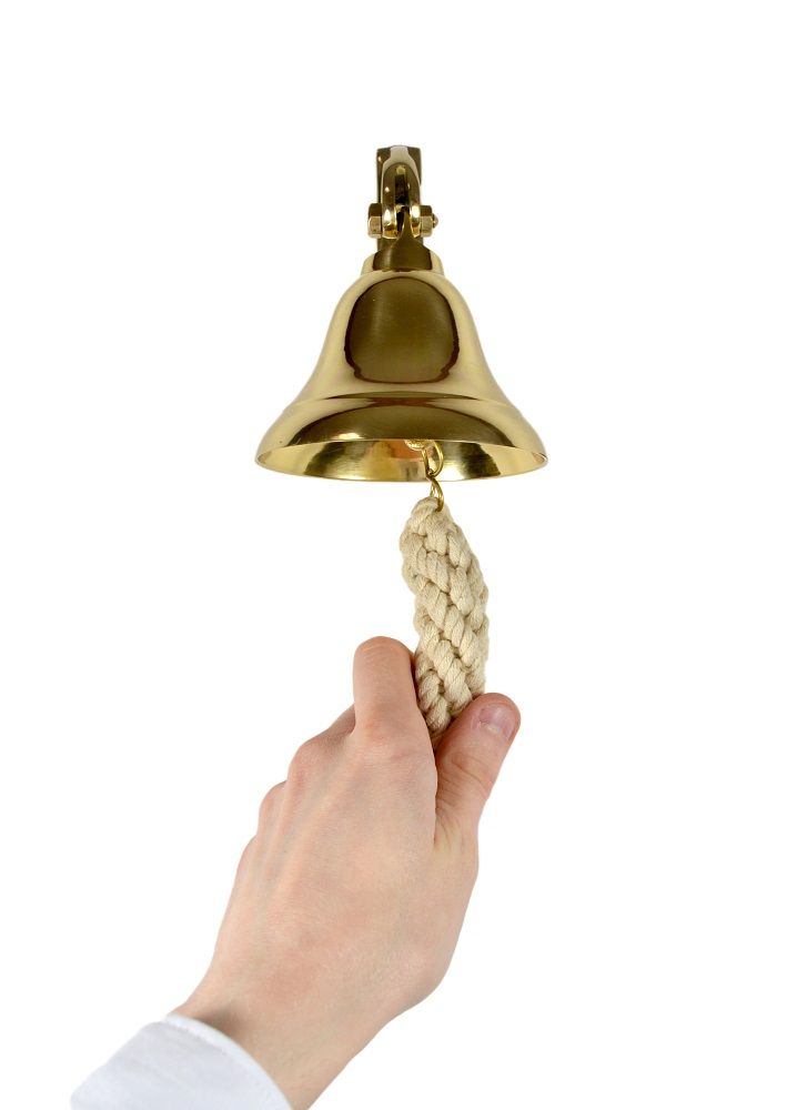 Wall Mounted Polished Brass Bell