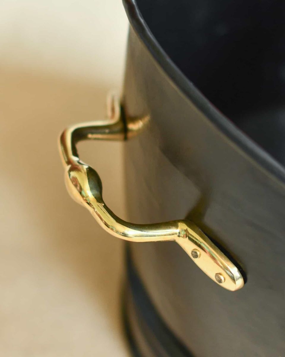 Close-Up of Polished Brass Handle