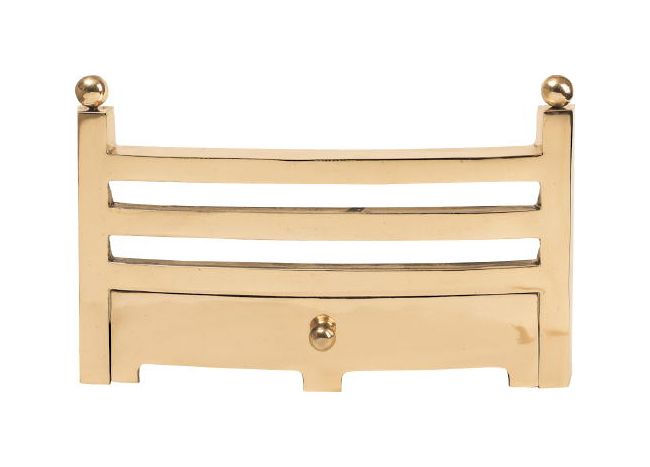 Polished Brass Contemporary Fire Front Polished Brass Contemporary Fire Front