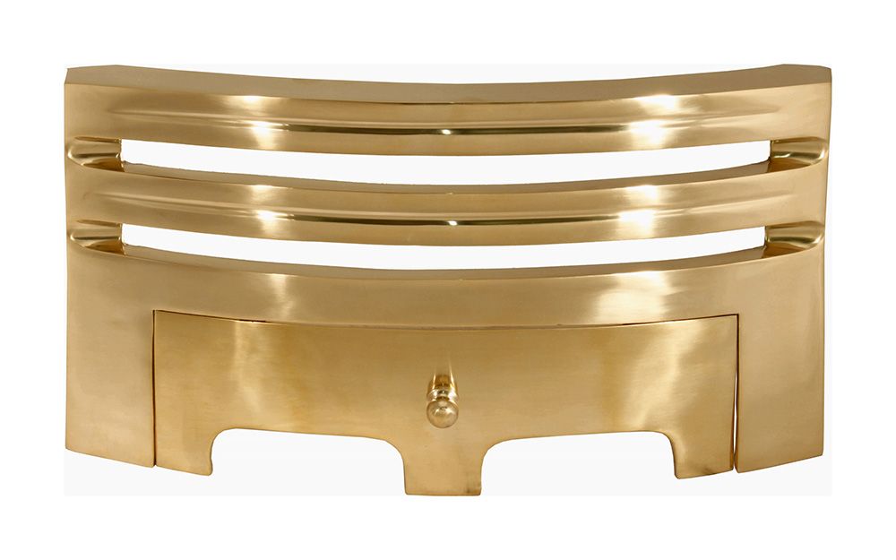 Polished Brass Contemporary Simplistic Fire Front Polished Brass Contemporary Simplistic Fire Front