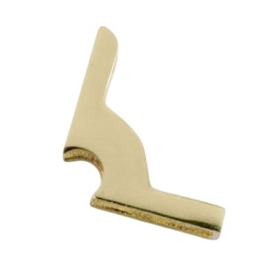 Polished Brass Fixing Bracket No Hinge -12mm