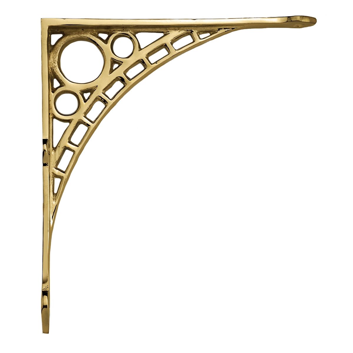 Large Polished Brass "Iron Bridge" Shelf Bracket 33 x 33cm Large Polished Brass "Iron Bridge" Shelf Bracket 33 x 33cm