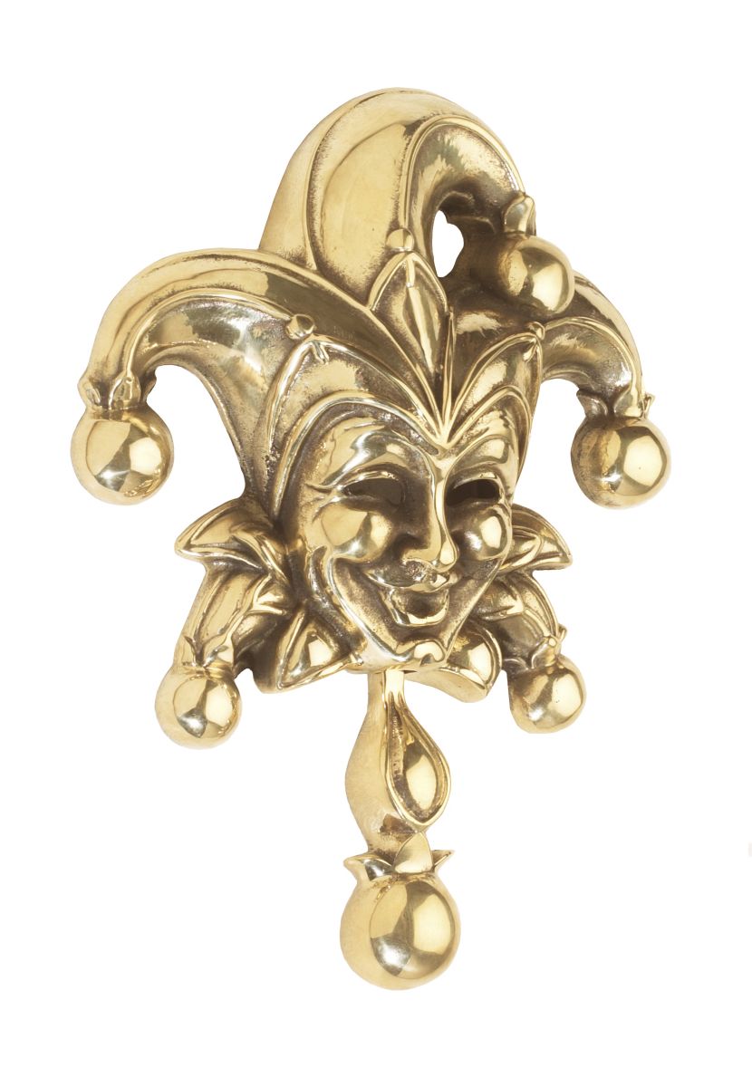 Polished Brass Jester Door Knocker