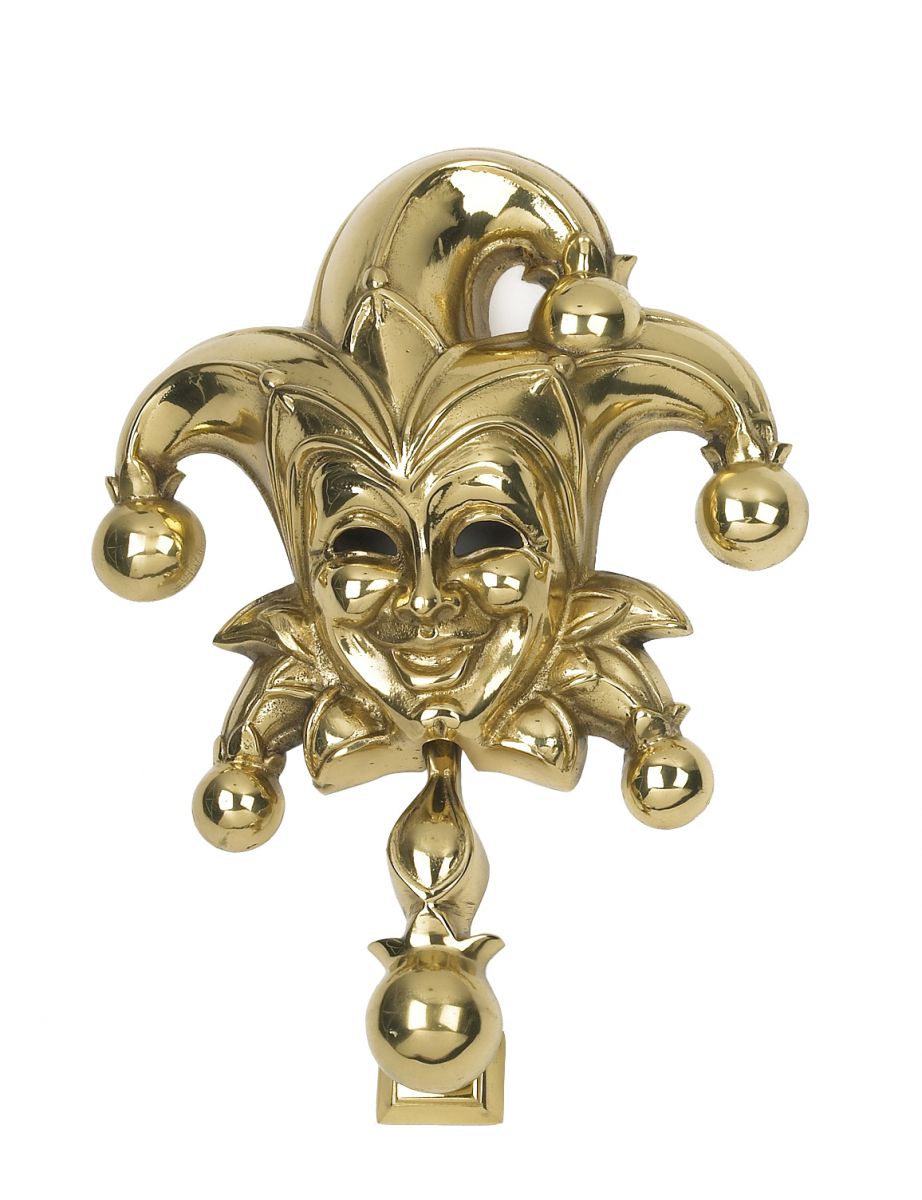 Polished Brass Jester Door Knocker