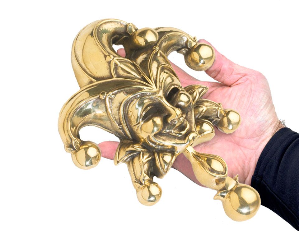 Polished Brass Jester Door Knocker