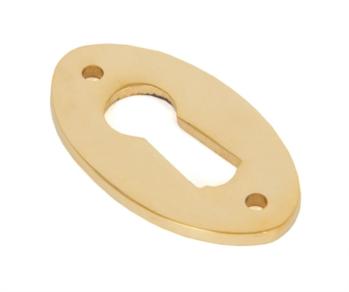 Polished Brass Oval Escutcheon