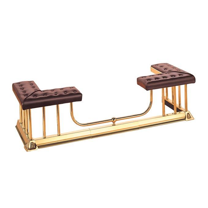 "Pillowed" Club Fender Seat in a Polished Brass Finish